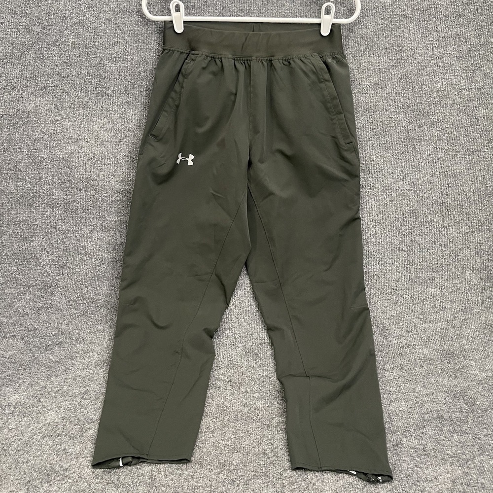 Under Armour Loose Pants Mens Sz M Green Ankle Zip